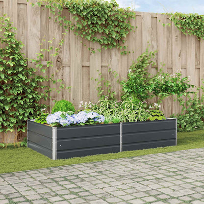Jardinera Gris Antracita 195 X 100 X 45 Cm Acero Galvanizado_1