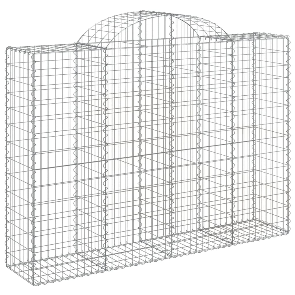 Cestas Gaviones 14 Uds Forma De Arco Hierro 200x50x140/160 Cm_2