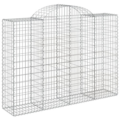 Cestas Gaviones 14 Uds Forma De Arco Hierro 200x50x140/160 Cm_2
