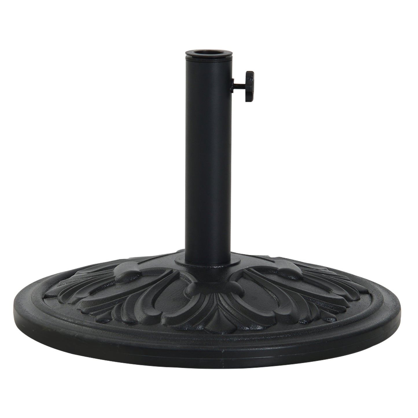 Outsunny Base De Sombrilla Redondo Peso 13 Kg De Hdpe Y Cemento Ø48x34 Cm Negro_0