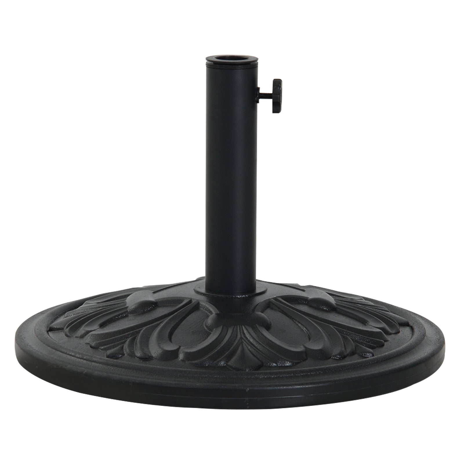 Outsunny Base De Sombrilla Redondo Peso 13 Kg De Hdpe Y Cemento Ø48x34 Cm Negro_0