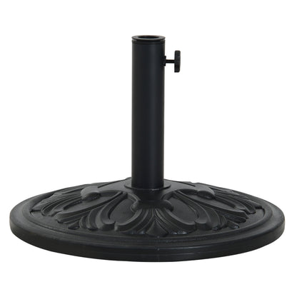 Outsunny Base De Sombrilla Redondo Peso 13 Kg De Hdpe Y Cemento Ø48x34 Cm Negro_0