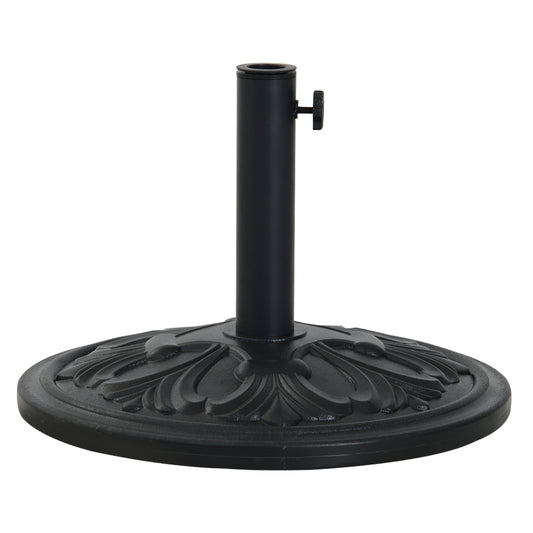 Outsunny Base De Sombrilla Redondo Peso 13 Kg De Hdpe Y Cemento Ø48x34 Cm Negro_0