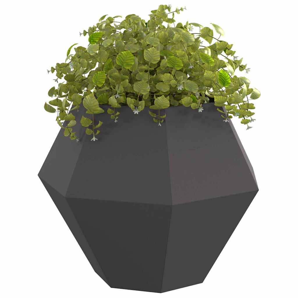 Jardinera 2 Uds. Negro 100 X 100 X 80 Cm Acero_2
