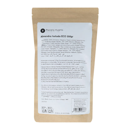 Amêndoas torradas com pele sem sal ECO Planeta Huerto 250 g