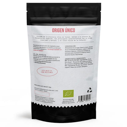 Chá vermelho Pu Erh orgânico Edward Fields a granel 60g