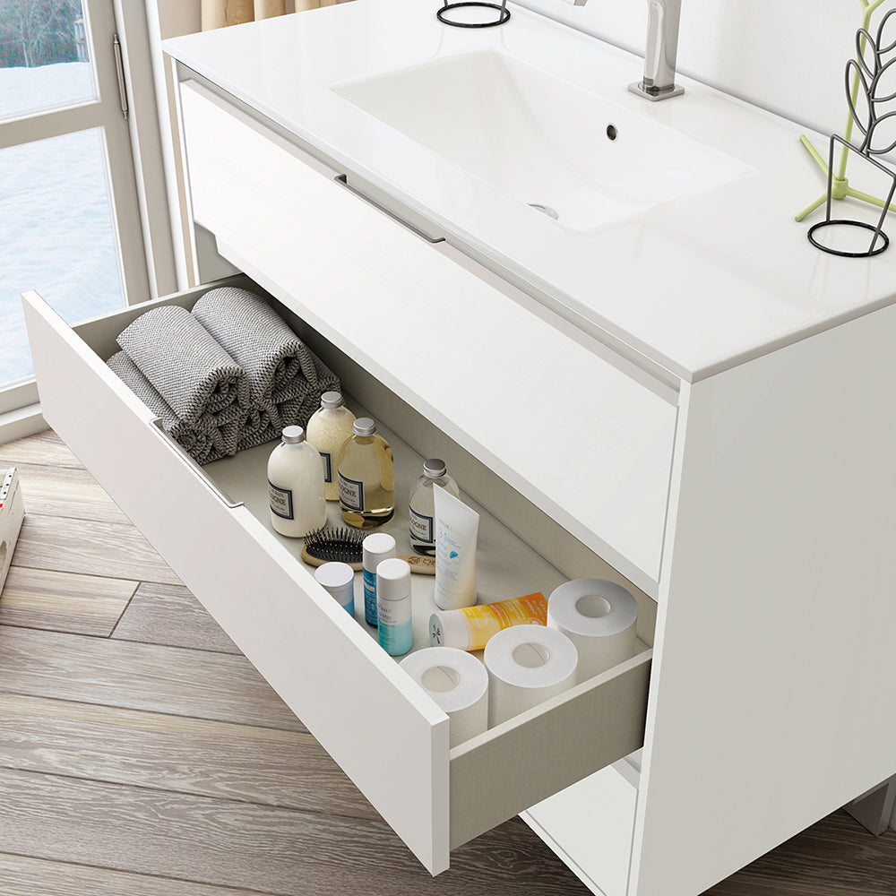 Mueble Baño Sandra - Blanco - 3 Cajones - 80 Cm_0