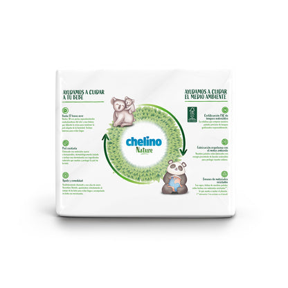 Fraldas Chelino Nature T6 17-28 kg 27 unidades