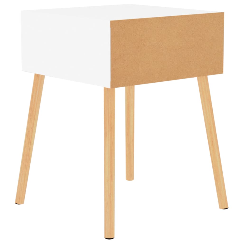 Mesita De Noche Madera De Ingeniería Blanco Brillo 40x40x56 Cm_3