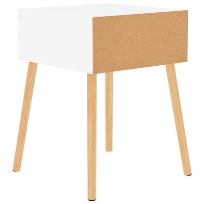 Mesita De Noche Madera De Ingeniería Blanco Brillo 40x40x56 Cm_3