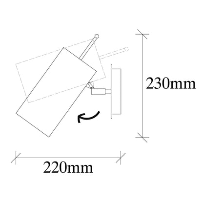 Aplique De Pared, Metal , Anticuario, 9x22x23, Casquillo E 27 Max 40 W