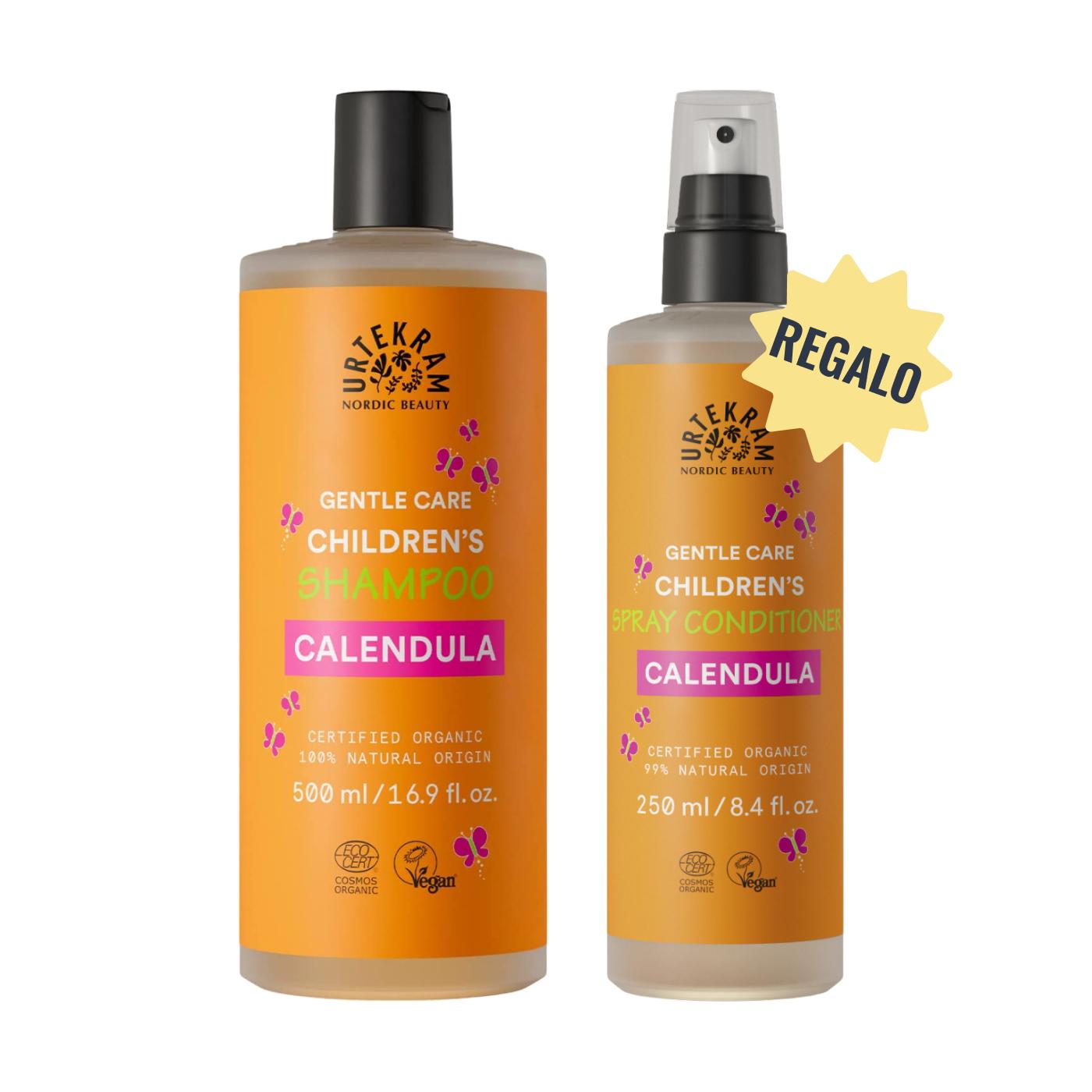 Urtekram Champô Infantil 500 ml + Condicionador Spray 250 ml para Criança GRÁTIS