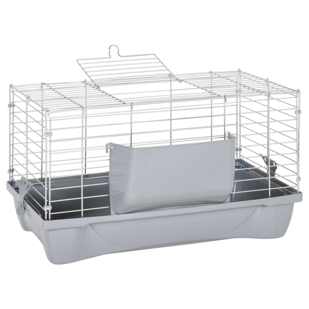 Vidaxl Jaula Para Hámster Polipropileno Y Metal Gris 58x32x31 Cm_0