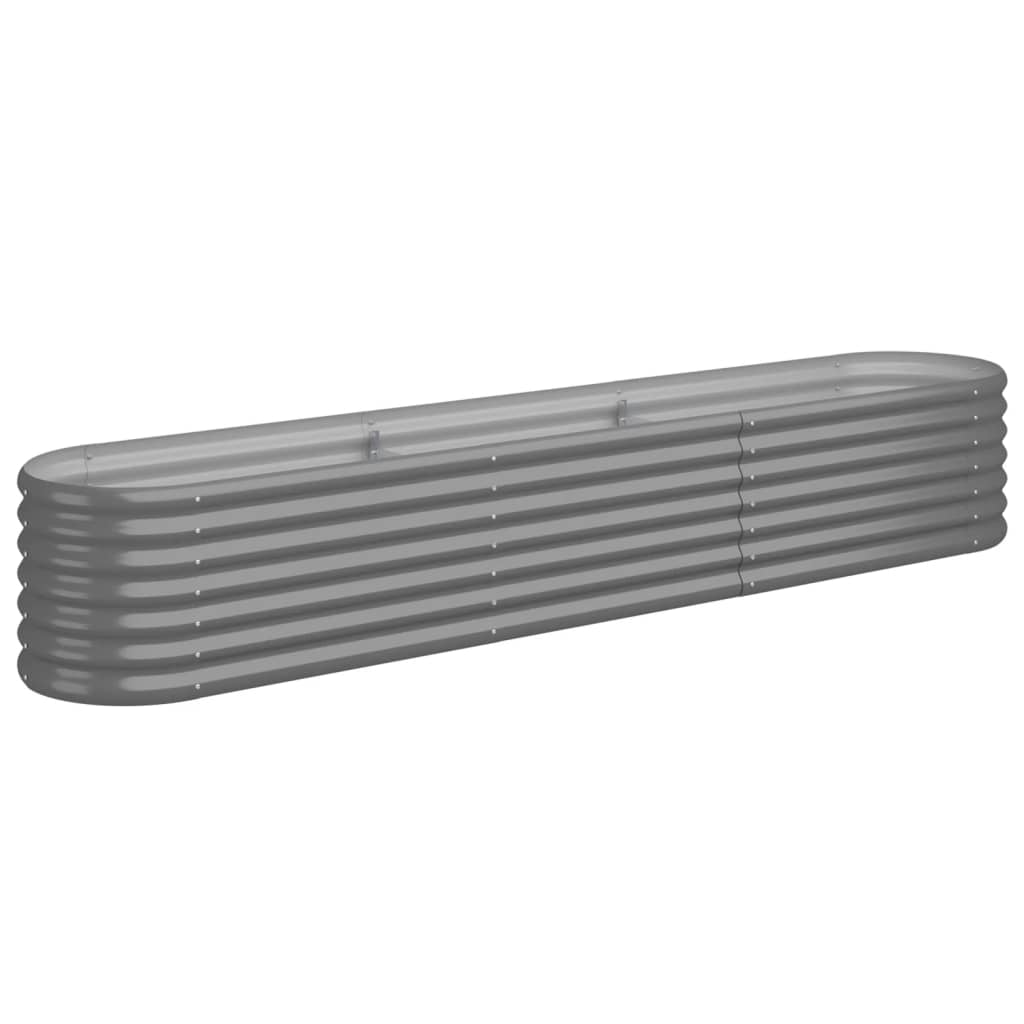 Jardinera Arriate Acero Galvanizado Gris 224x40x36 Cm_0