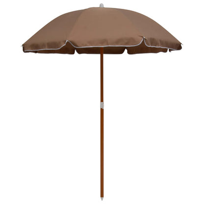 Vidaxl Sombrilla De Jardín Con Palo De Acero Taupe 180 Cm_0