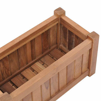 Arriate Elevado Madera Maciza De Teca 50x25x25 Cm_4