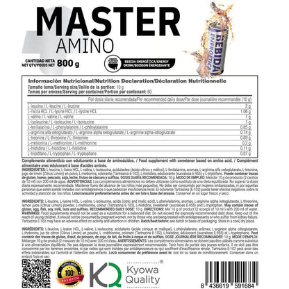 Master Amino - 800g - Bebida Energetica - Aumenta La Masa Muscular - Masmusculo_4