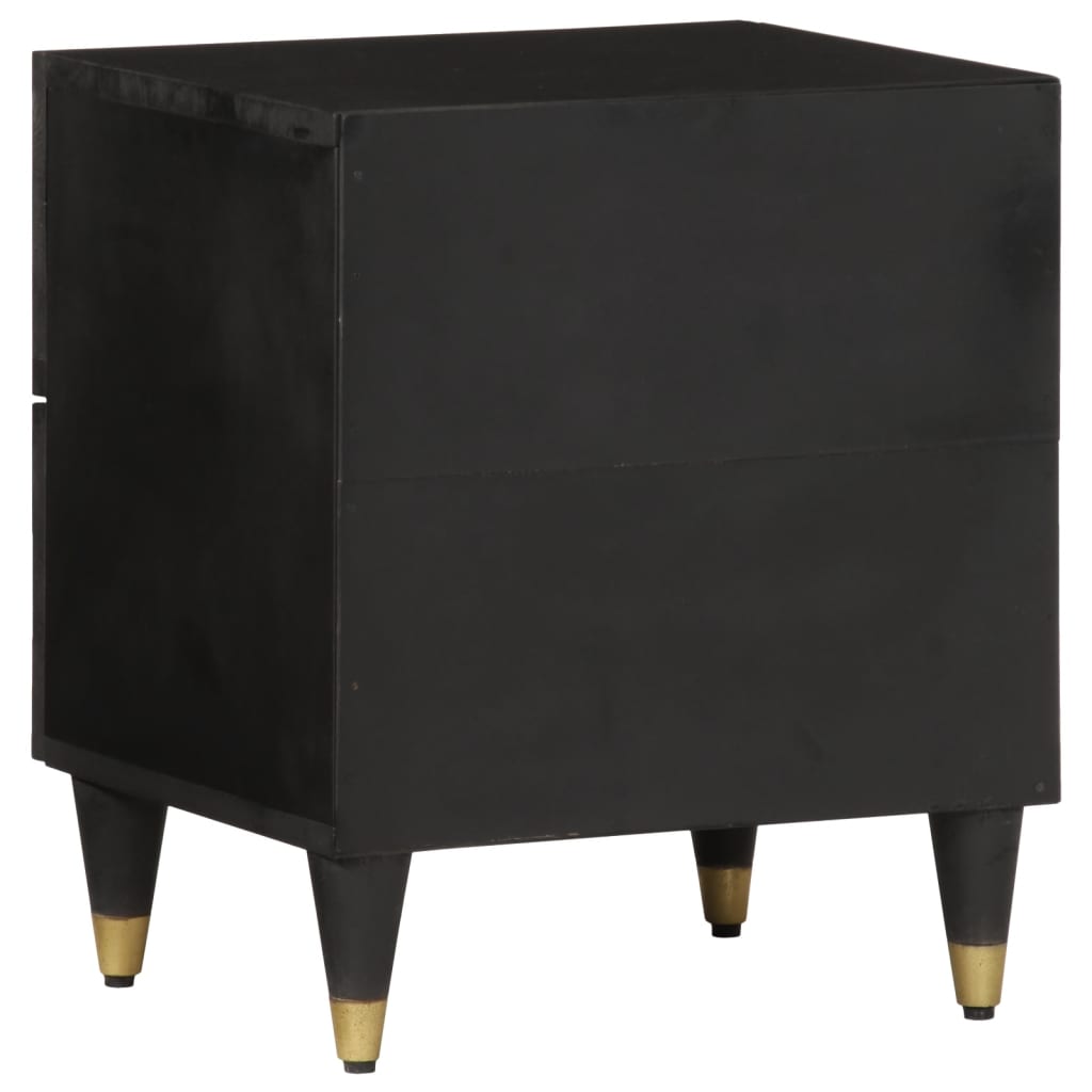 Mesita De Noche De Madera Maciza De Mango 40x33x46 Cm_3