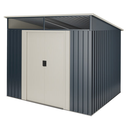 Caseta Metal Wasabi Stark 2,3m2 - 10 Años De Garantía - 121x195x196cm. Cobertizo Jardin_0