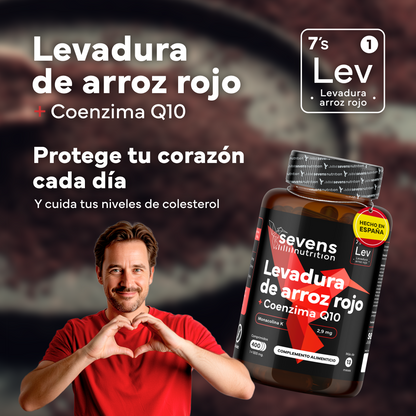 Pack 2x Levadura Arroz Rojo Sevens Nutrition. Con Monacolina K Y Coenzima Q10_1