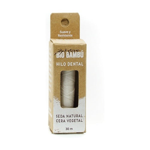 Fio dentário de seda natural 30m recarregável
