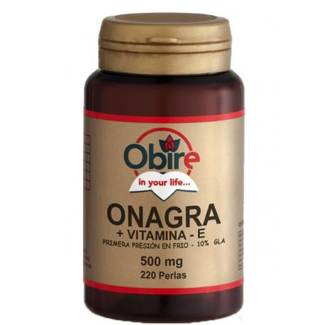 Óleo de Onagra 500 mg com Vitamina E Obire, 220 cápsulas