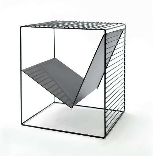 Sofa End, Revistero, Mesa Auxiliar Metal Negro Industrial 40x35x45cm- Muebles De Salon- Sofa End_0