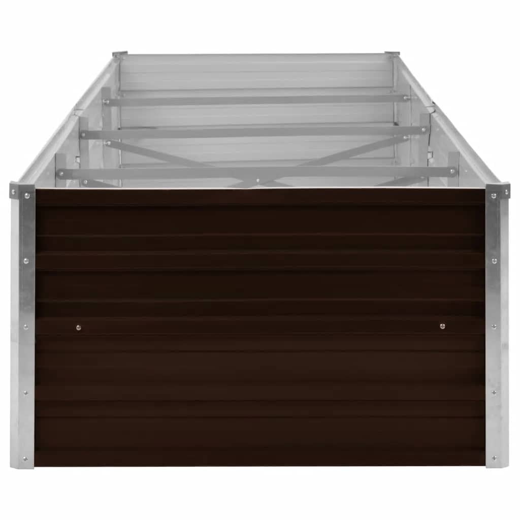 Arriate De Acero Galvanizado Marrón 320x80x45 Cm_4