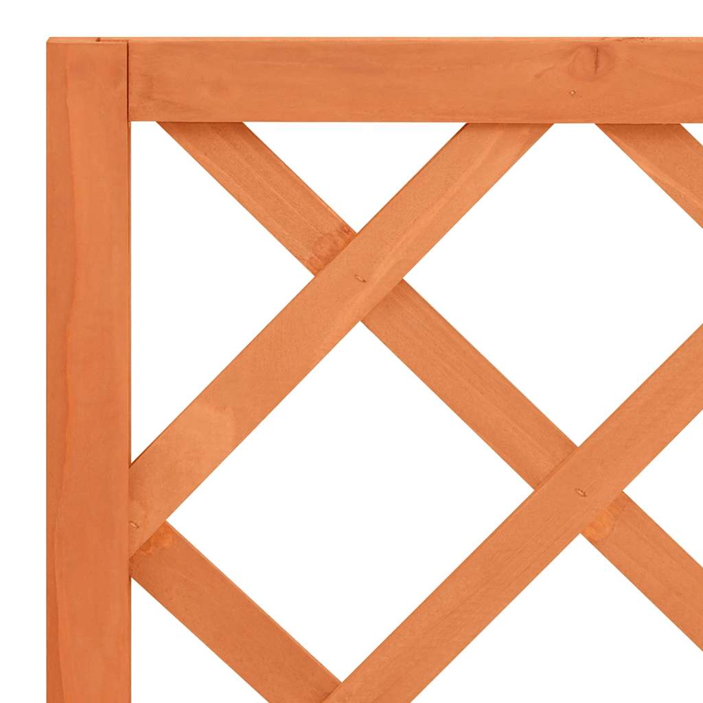 Jardinera Con Enrejado Marrón 70x30x135 Cm Madera Maciza De Abeto_5