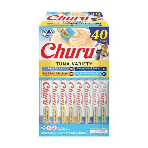Churu Tuna variedades Snack cremoso para gatos 40x14 g