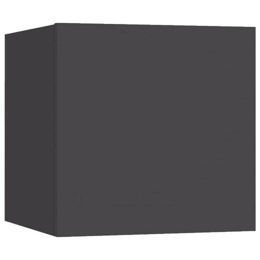 Mesita De Noche Madera De Ingeniería Gris 30,5x30x30 Cm_0