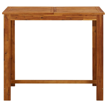 Mesa De Bar De Madera De Acacia Maciza 120x60x105 Cm_2