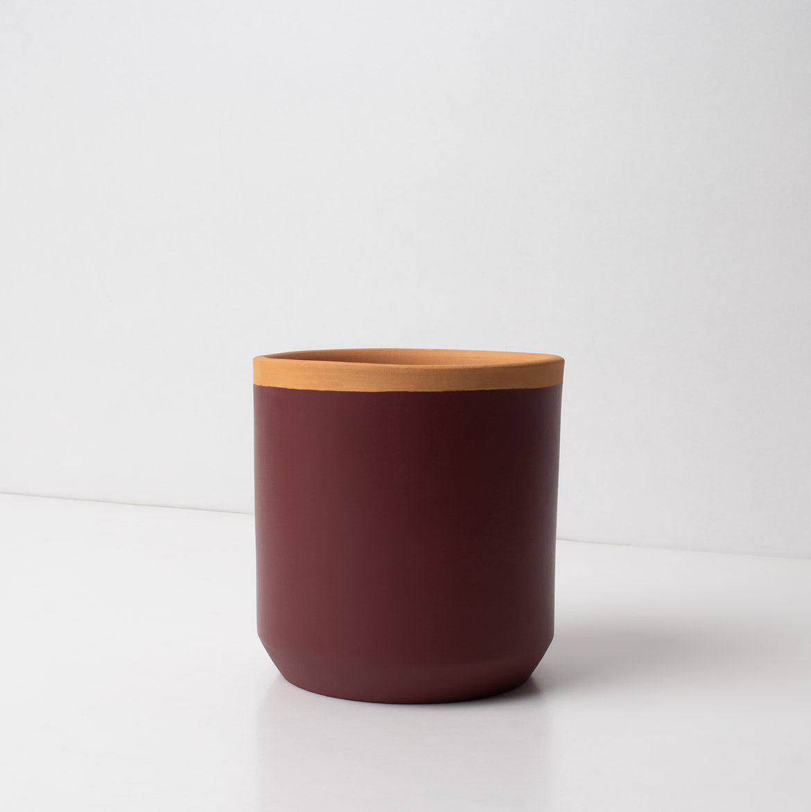 Macetero De Terracota Rojo Ciruela 13 Cm | Hecho A Mano Por Artesanos | Maceta Decorativa Para Plantas Interior_0