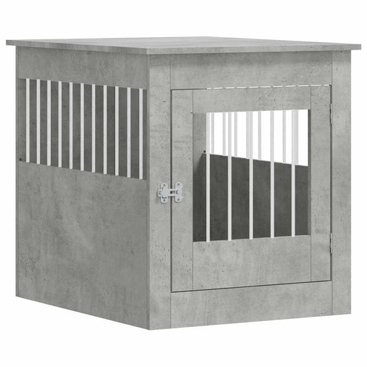 Jaula Para Perros Madera Ingeniería Gris Hormigón 64,5x80x71 Cm_0