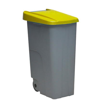Contenedor Reciclo 85l Amarillo Cerrado 76x57x42 Cm Wellhome_0