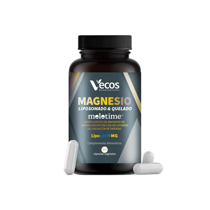 Magnesio Liposomado + Bisglicinato VECOS (90 cápsulas) | Sueño potente y duradero | Melatonina de liberación prolongada_0