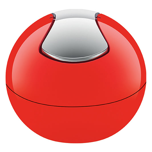 Spirella Colección Bowl, Papelera Ø16 X 14 Cm (1 Litro), Poliestirol, Rojo