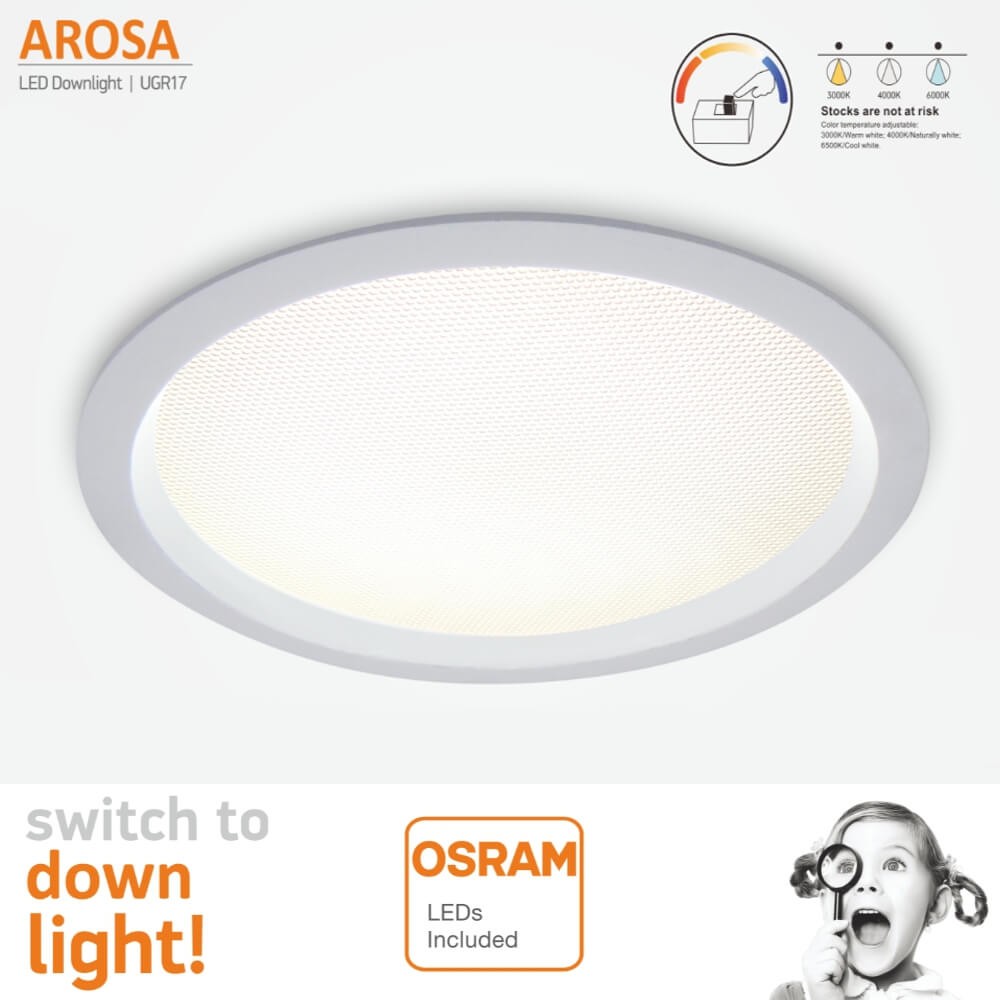 Downlight Led, 10w, Osram Chip, Cct Ajustable, Ugr17, 3000-4000-6000k_4