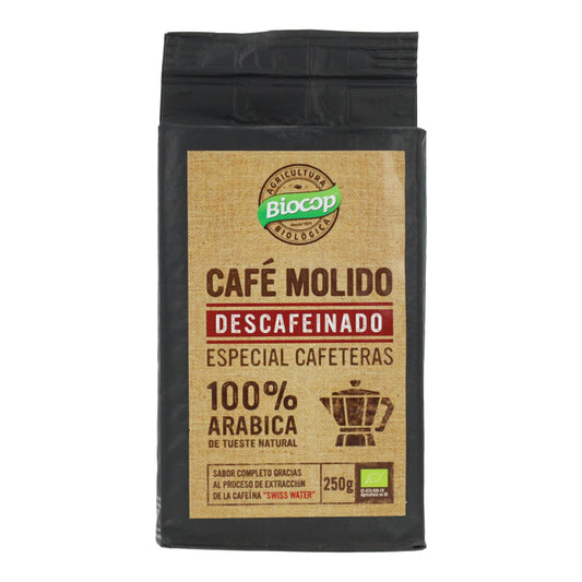 Biocop 100% Café Arábica Moído Descafeinado 250 gr.