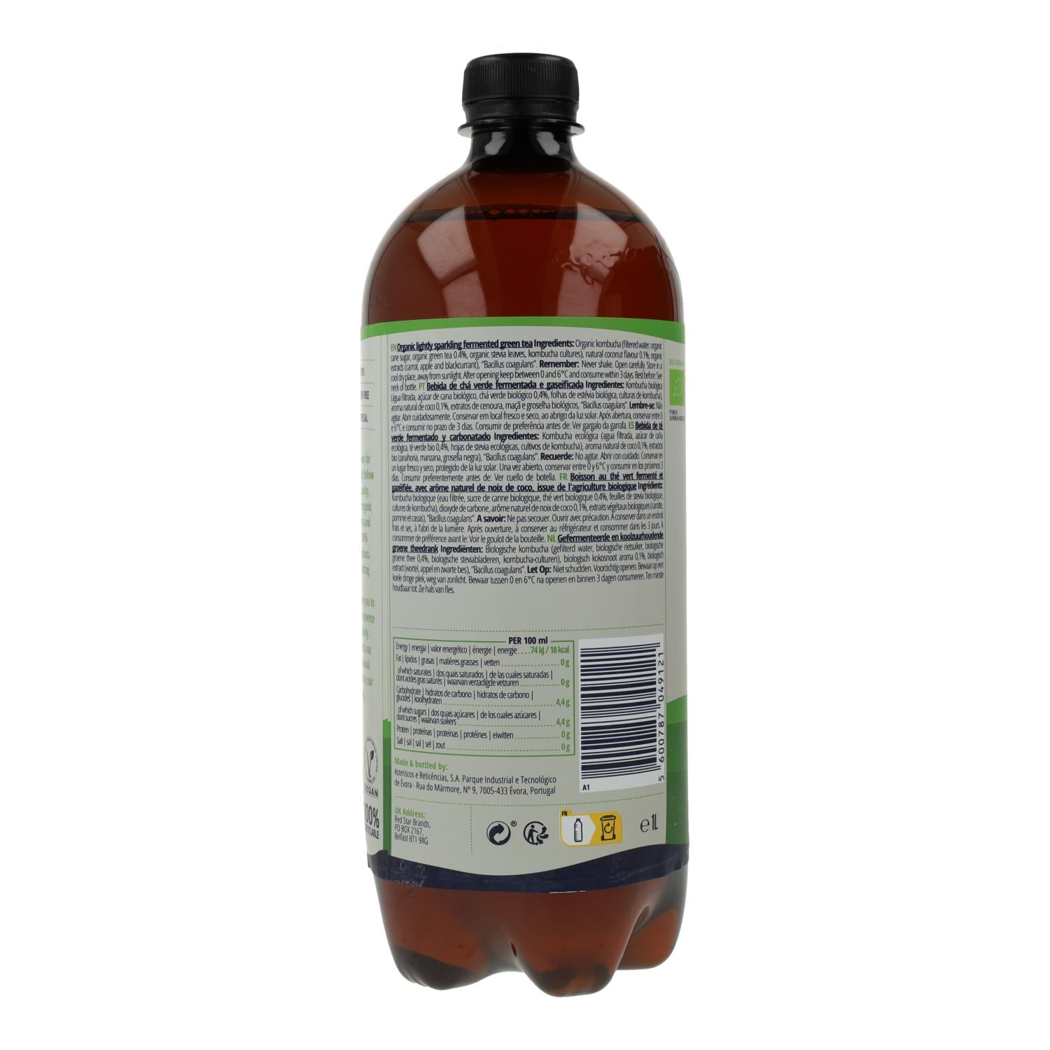 Bebida Kombucha BIO coco Captain Kombucha 1 L
