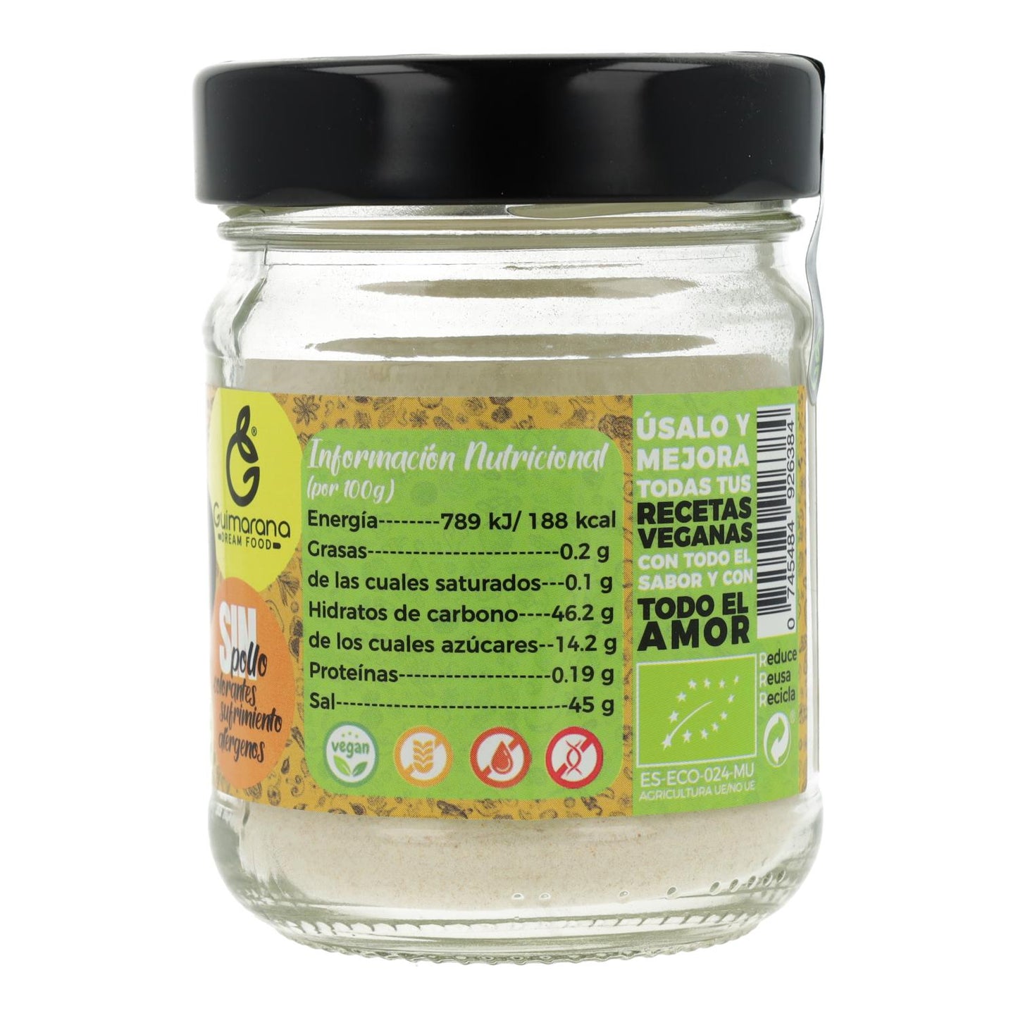 Caldo vegan com sabor a frango ECO Guimarana 125 g