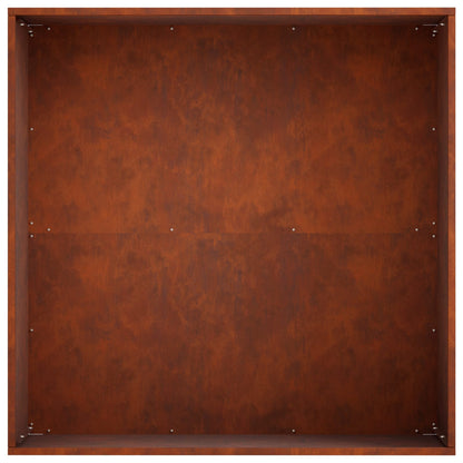 Macetero De Jardín 2 Uds. Oxidado 60 X 60 X 30 Cm Acero Oxidado_5