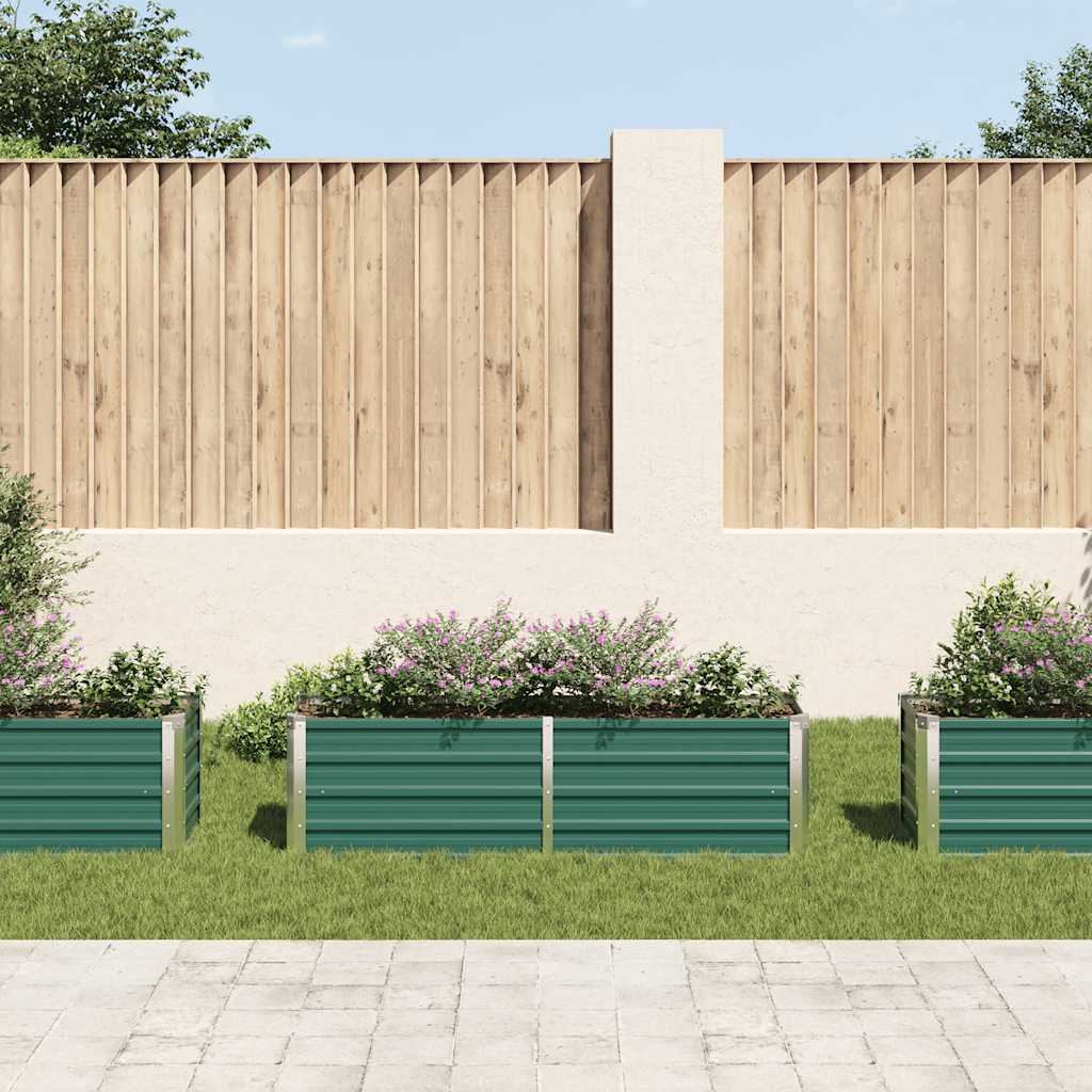 Arriate De Jardín De Acero Galvanizado Verde 160x40x45 Cm_2