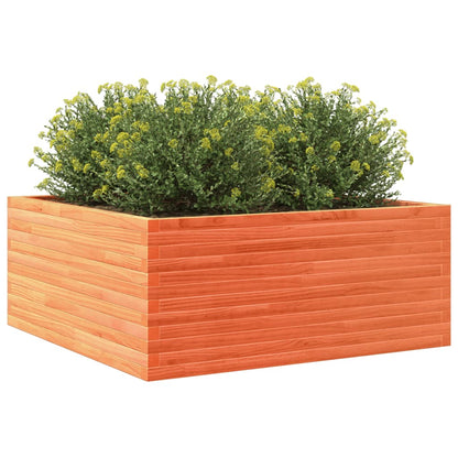 Jardinera De Madera Maciza De Pino Marrón Cera 110x110x46 Cm_3