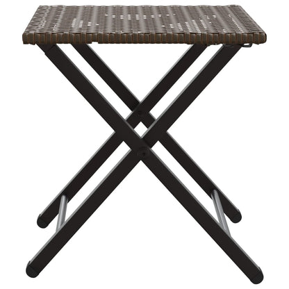 Juego De Comedor De Jardín Plegable 5 Piezas Ratán Pe Marrón / Vetonek_3