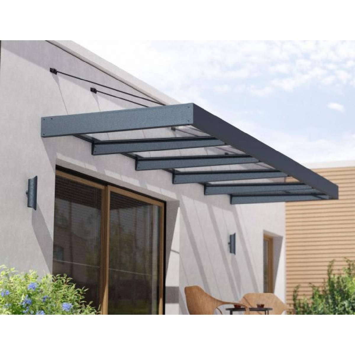 Sophia XL Canopy de porta 140x471 cm Transparente 