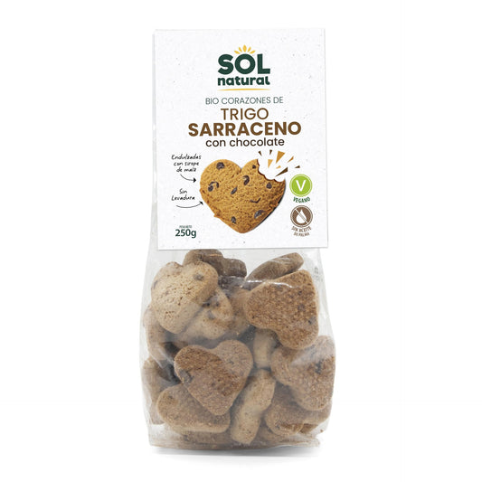 Biscoitos de Trigo Sarraceno Biológico Sol Natural com Pepitas de Chocolate 250g