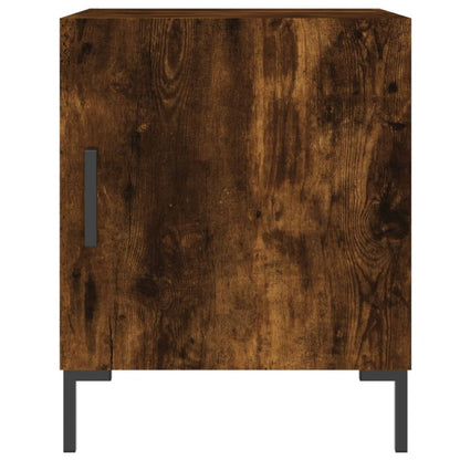 Mesita De Noche Madera De Ingeniería Roble Ahumado 40x40x50 Cm_2