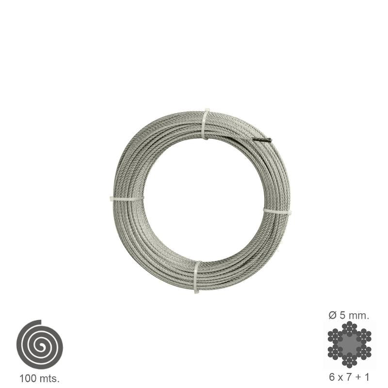 Cable Galvanizado   5 Mm. (rollo 100 Metros) No Elevacion_0
