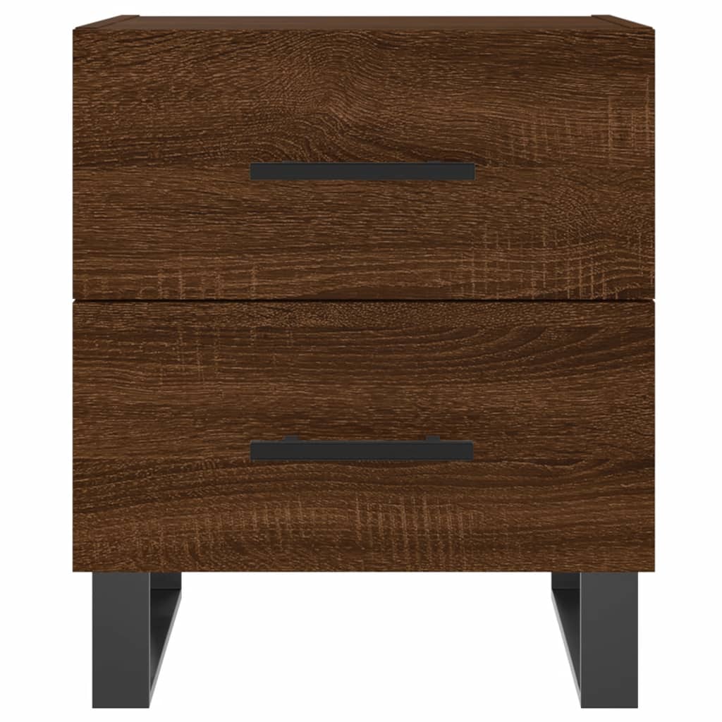 Mesita Noche 2 Uds Madera Ingeniería Marrón Roble 40x35x47,5 Cm_4